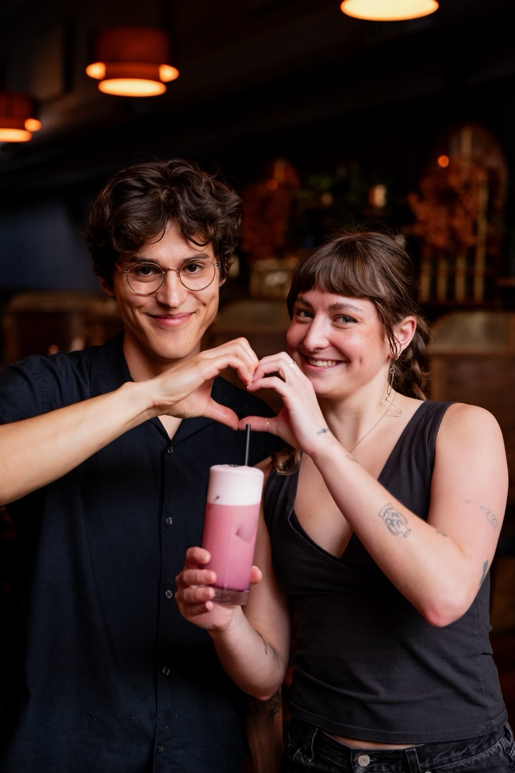 Ryan and Mercy behind the bar